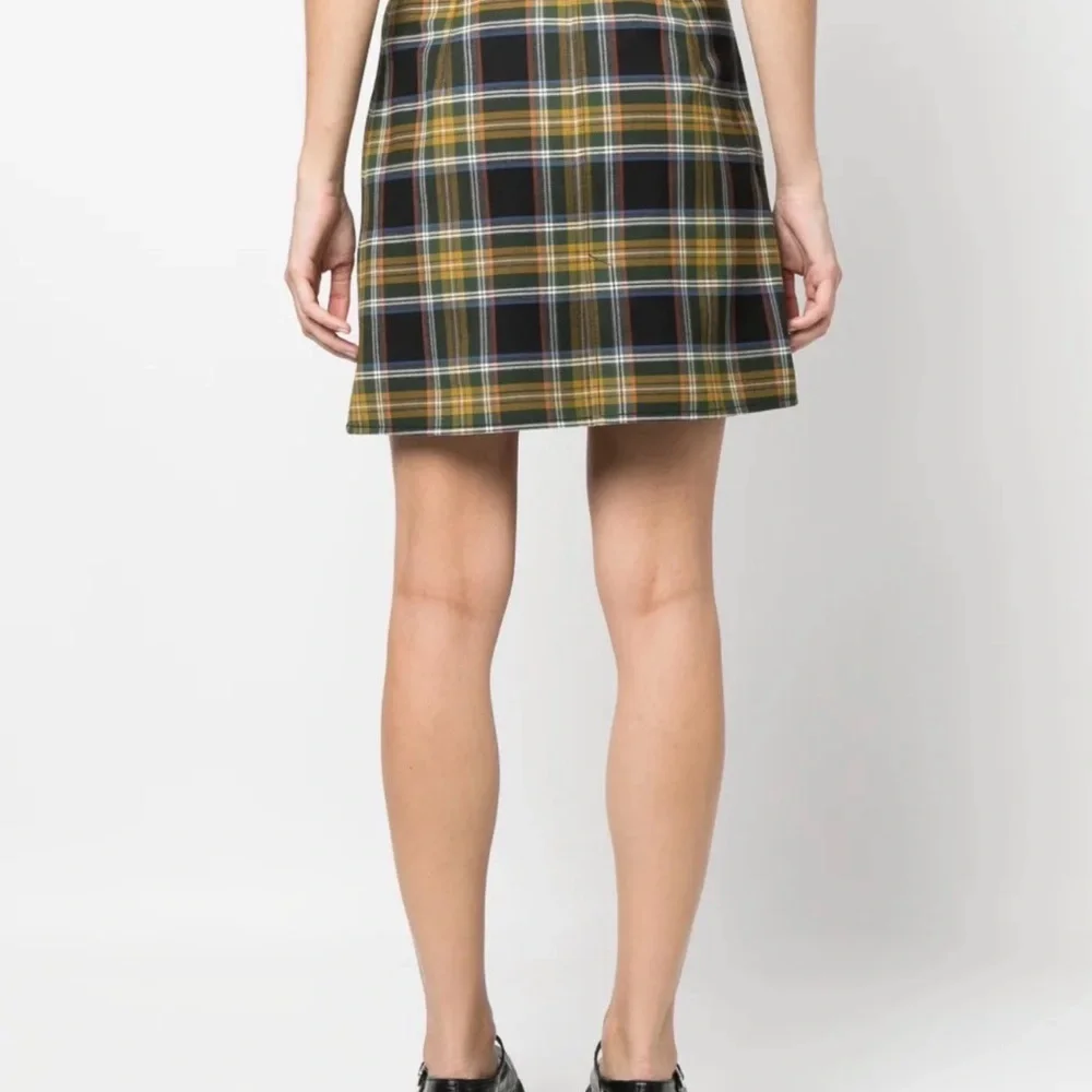J. Crew Tartan Mini Skirt - Black,‎ Green, Yellow Y2K